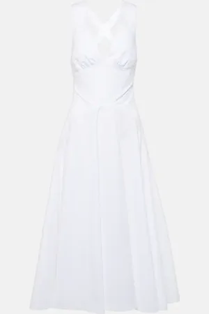 Alaïa Cotton poplin midi dress