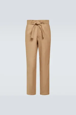 COMMAS High-rise linen and cotton straight pants