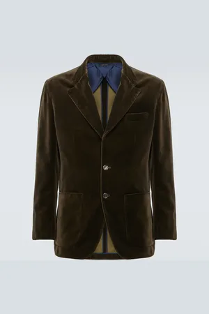 BRIONI Single-breasted velvet blazer