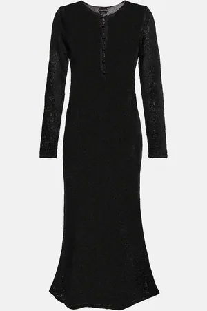 Tom Ford Metallic knitted maxi dress