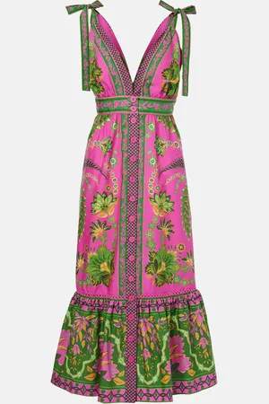 Farm Rio Ana Tapestry cotton midi dress