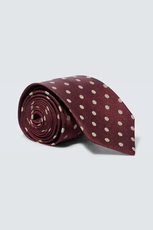 DRIES VAN NOTEN Polka-dot silk tie