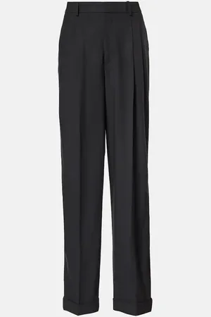 Ralph Lauren High-rise wool-blend straight pants