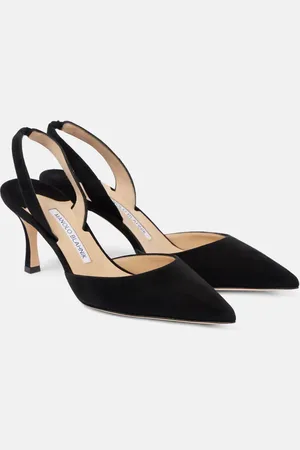 Manolo Blahnik Carolyne 70 suede slingback pumps