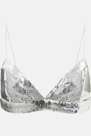 ALEX PERRY Sequin-embellished bra top