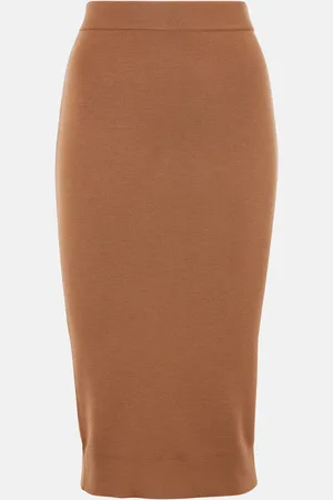 Saint Laurent Knitted wool pencil skirt