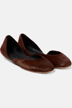 The Row Gemma calf hair ballet flats