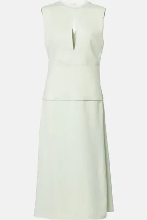 Jil Sander Cutout satin midi dress