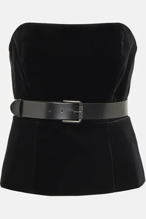 Max Mara Giubba strapless velvet corset top