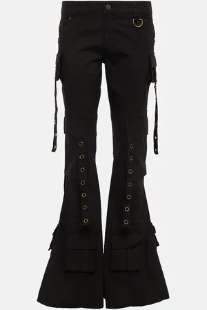 BLUMARINE Embellished low-rise flared jeans