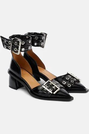 Ganni Faux-leather pumps