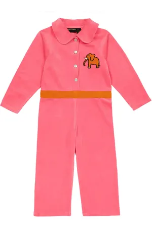 Mini Rodini Embroidered velour jumpsuit