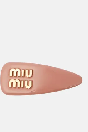 Miu Miu Logo patent leather hair clip