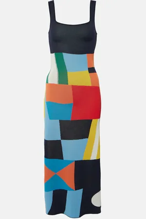 Staud Katie colorblocked midi dress
