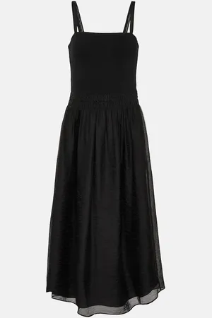 Vince Ribbed-knit midi dress