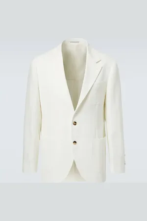 Brunello Cucinelli Single-breasted linen blazer