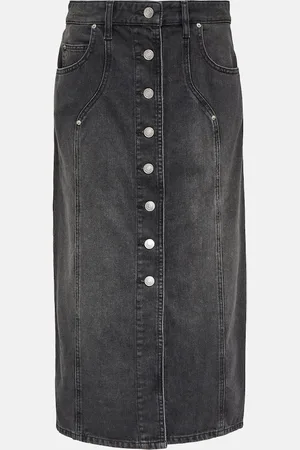Marant Etoile Vandy denim midi skirt