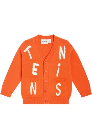 Mini Rodini Tennis intarsia cotton cardigan
