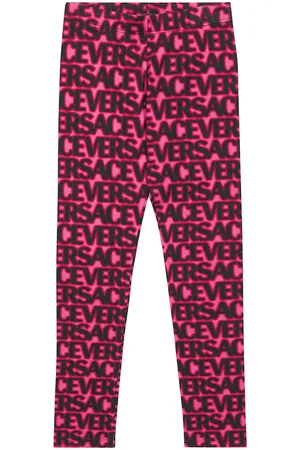 VERSACE Logo cotton-blend jersey leggings