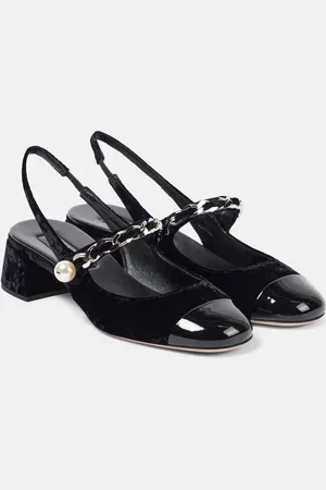 Miu Miu 35 embellished velvet pumps