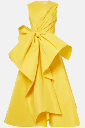 Roksanda Nura bow-detail taffeta midi dress