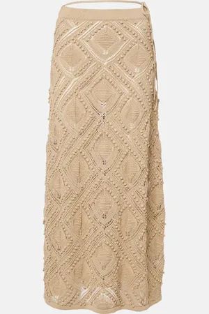 XU ZHI Crochet lace maxi skirt