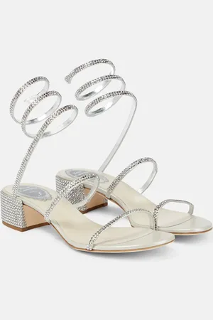 RENE CAOVILLA Cleo 45 embellished satin sandals