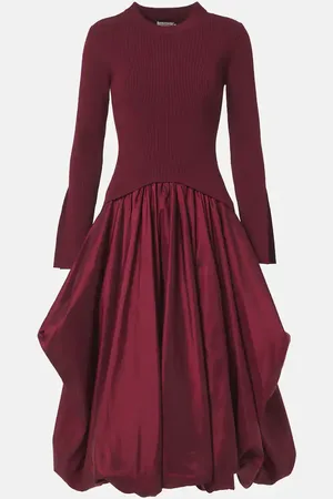Simkhai Kenlie satin and jersey midi dress