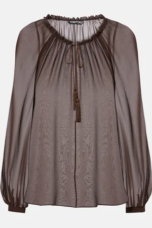 Tom Ford Sheer silk georgette blouse