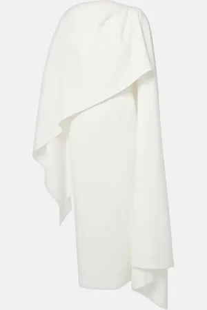 Roksanda Bridal Demetria caped crÃªpe midi dress