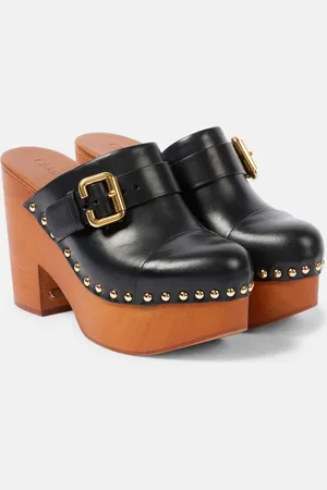Chloé Jeannette studded leather clogs