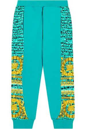 VERSACE Baroccodile cotton jersey sweatpants