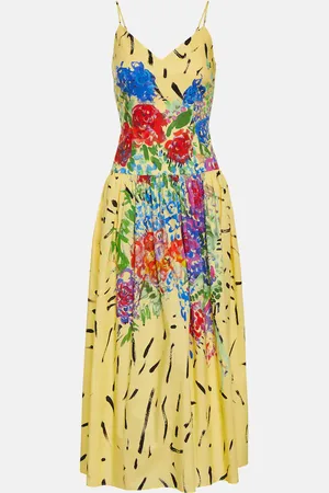 Christopher Kane Floral cotton midi dress