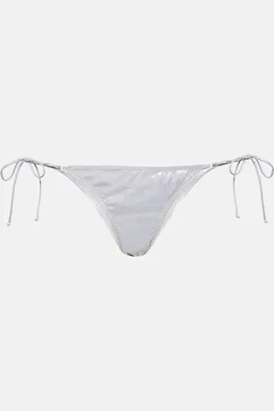 Reina Olga Love Triangle lamÃ© bikini bottoms