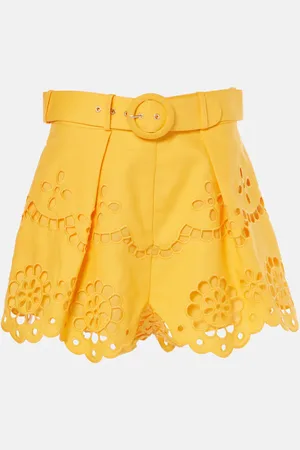 ZIMMERMANN Pop broderie anglaise linen shorts