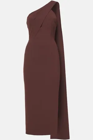 Roland Mouret Asymmetric cady midi dress