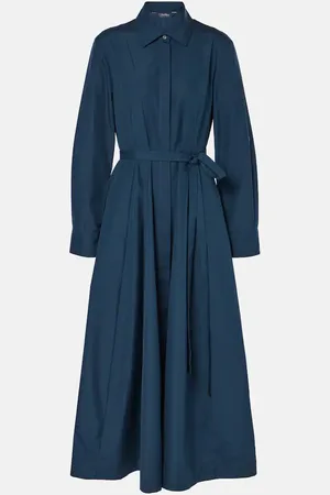 Max Mara Patty pleated cotton midi dress