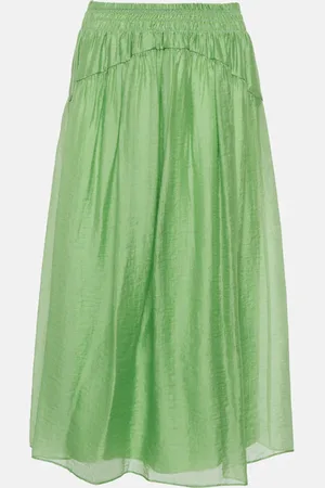 Vince Gathered midi skirt