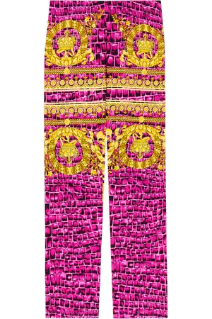 VERSACE Baroccodile cotton-blend jersey leggings