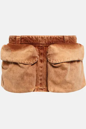 Miu Miu Low-rise denim miniskirt