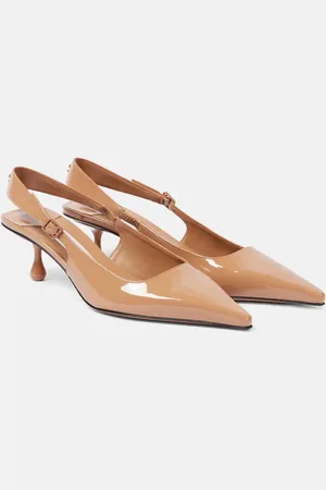 Jimmy Choo Amel 50 patent leather slingback pumps
