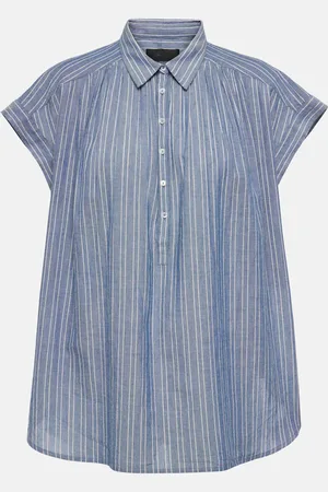 NILI LOTAN Normandy striped cotton blouse