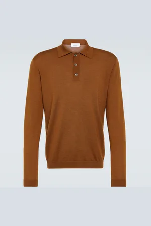 LARDINI Wool, silk, and cashmere polo sweater