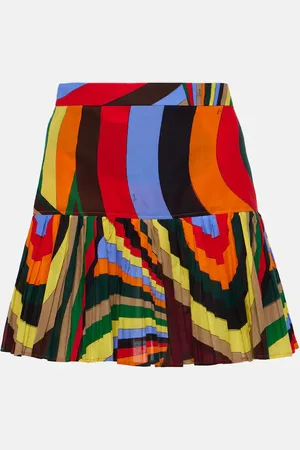 Puccini Iride pleated cotton miniskirt