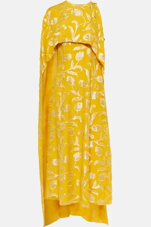 Markarian Caped silk-blend midi dress