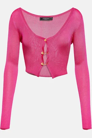 VERSACE Safety Pin cropped cardigan