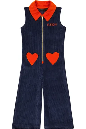 Mini Rodini Corduroy cotton-blend playsuit