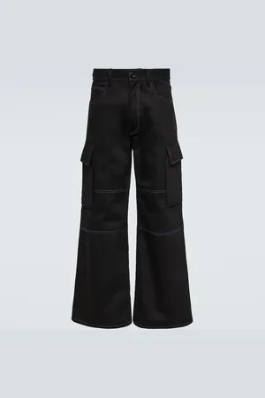 Marni Wide-leg cotton gabardine cargo pants