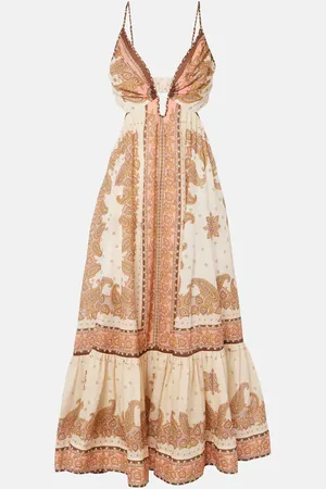 ZIMMERMANN Maxine paisley ramie midi dress