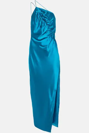 The Sei One-shoulder silk satin midi dress